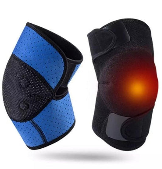 JMT-399306 Magnetic Knee Protector for Running, Cycling, and Card Games - Black Cloth Fabric
