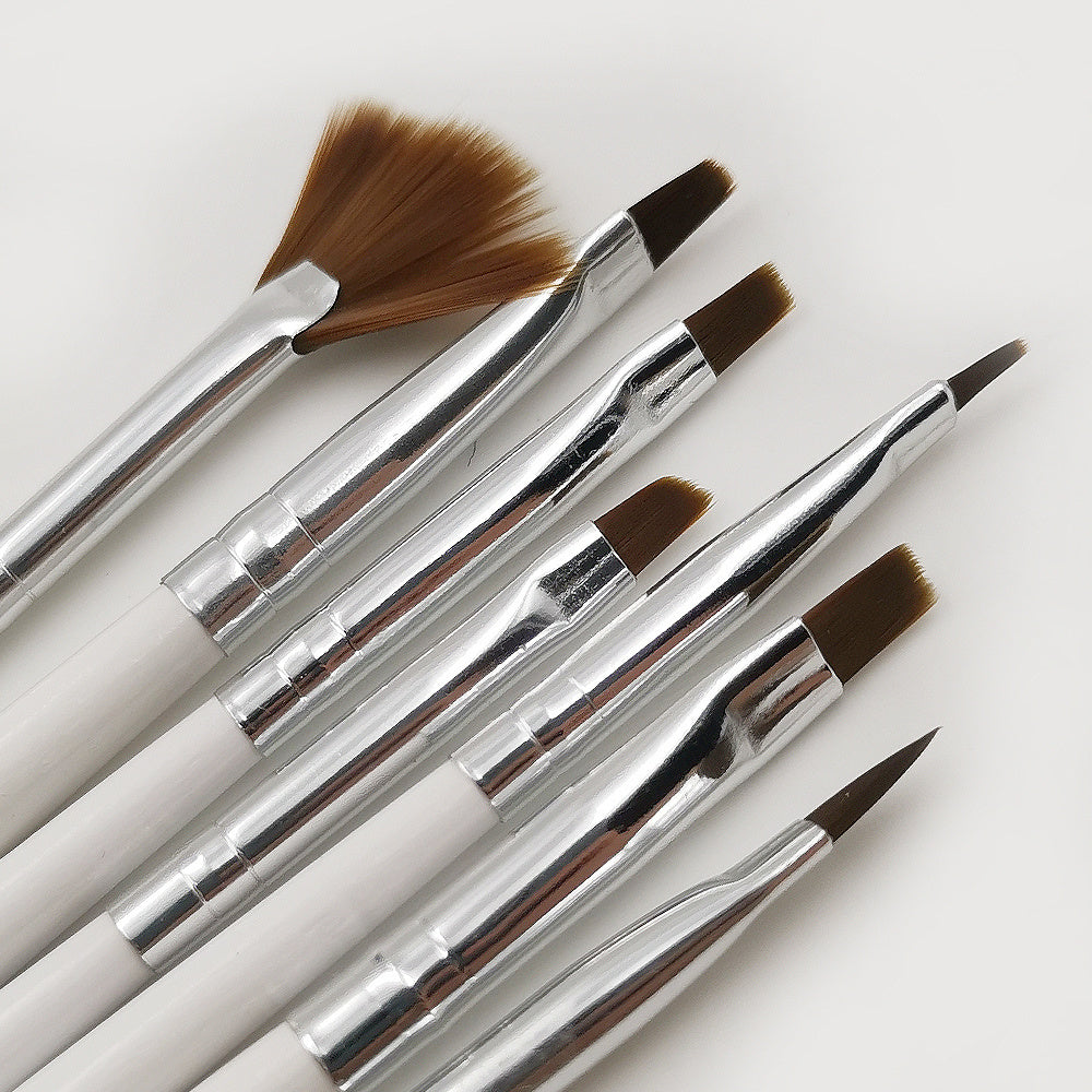 JMT-399370 Nail Supplies Painting Tool Set - 12 Carbon Steel Brushes for Nail Art and Design