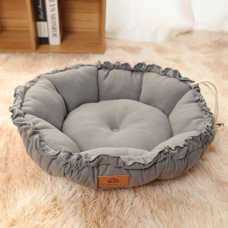 JMT-399370 Reversible Dual-Use Donut Cat Bed for Indoor Cats and Kittens