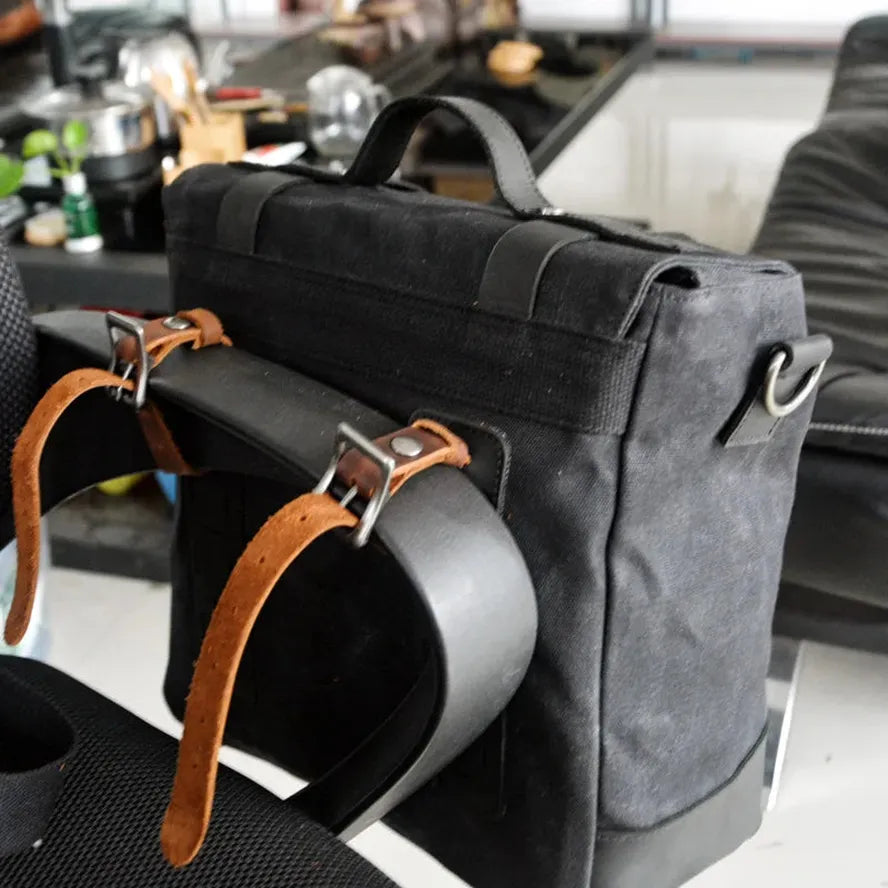 JMT-399434 Vintage Motorcycle Luggage Side Box and Camera Shoulder Bag
