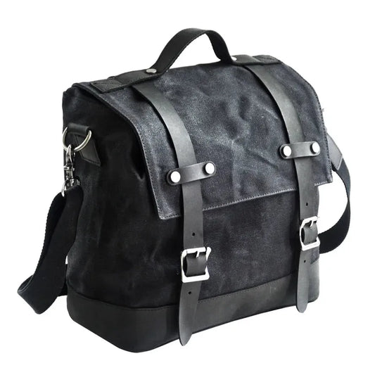 JMT-399434 Vintage Motorcycle Luggage Side Box and Camera Shoulder Bag