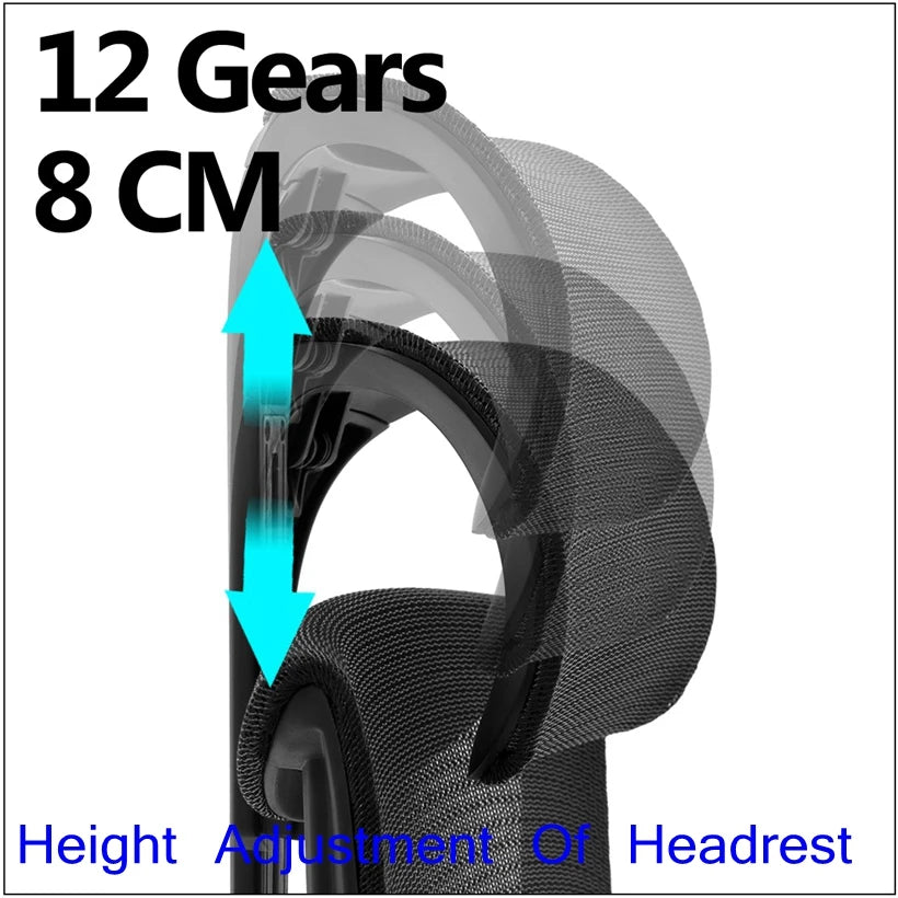 JMT-399498 Ergonomic High Back Mesh Office Chair with Adjustable Headrest for Maximum Comfort