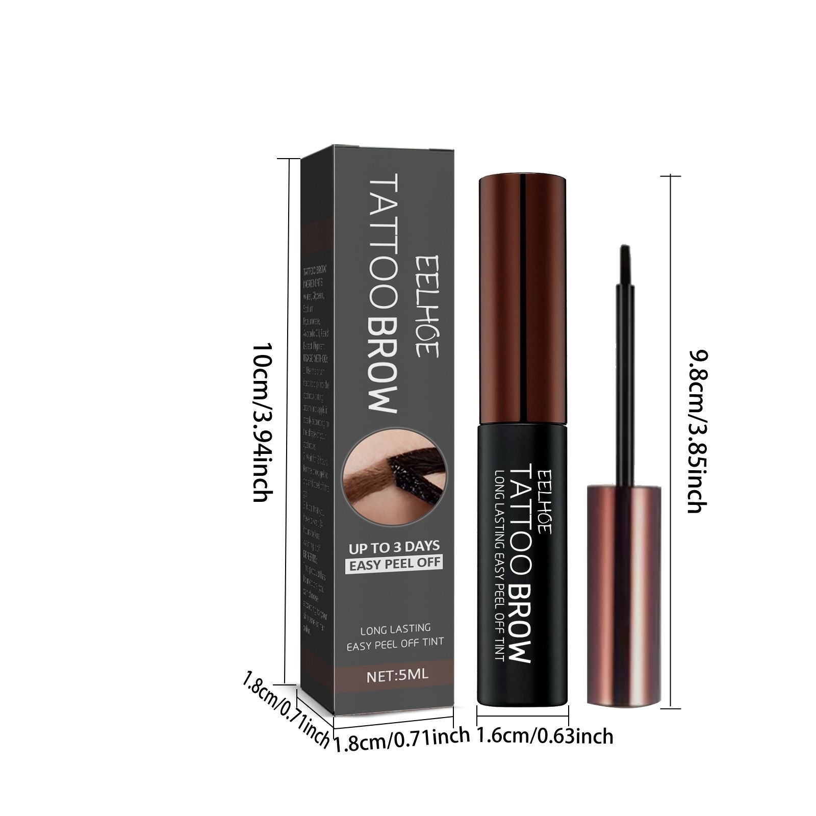 JMT-399498 Peel-Off Eyebrow Dye Gel - Waterproof, Sweat-Proof, Natural 3D Volumetric Finish