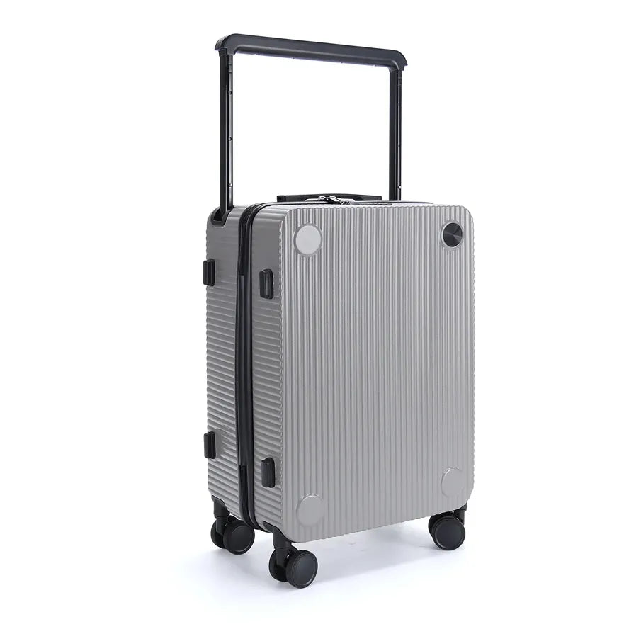 JMT-399626 100% PC Wide Aluminium Trolley Carry-On Suitcase for Travel