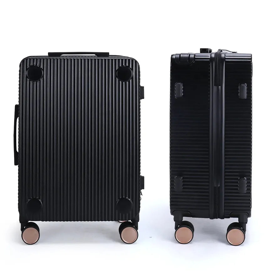 JMT-399626 100% PC Wide Aluminium Trolley Carry-On Suitcase for Travel