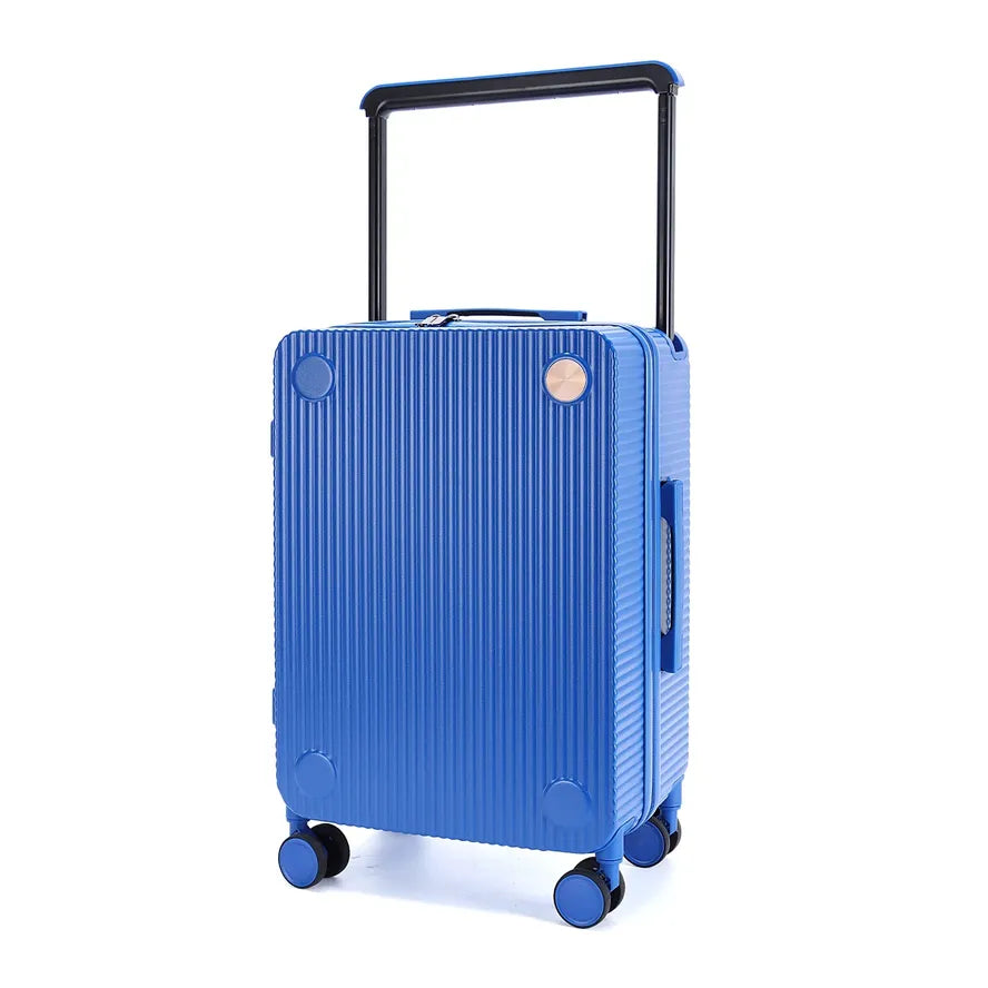 JMT-399626 100% PC Wide Aluminium Trolley Carry-On Suitcase for Travel
