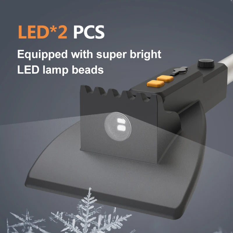 JMT-399690 Multi-Functional Car Snow Scraper with Long Handle and LED Light