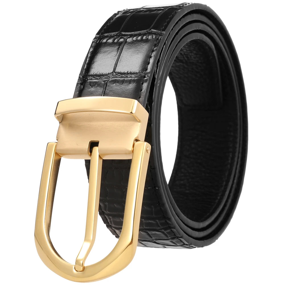 JMT-399818 Stainless Steel Pin Buckle Perforated Belt - Model LY35-61513-8