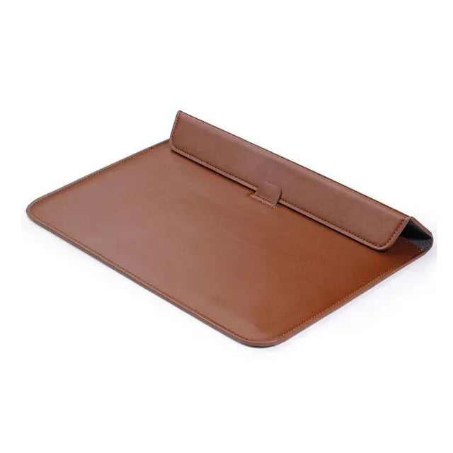 JMT-399882 Custom Smooth Leather Laptop Cover and Stand for 15-Inch Devices