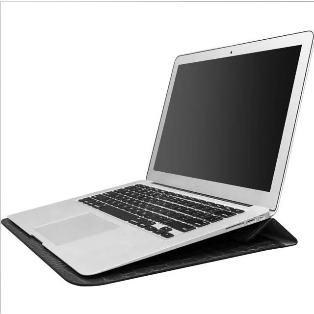 JMT-399882 Custom Smooth Leather Laptop Cover and Stand for 15-Inch Devices
