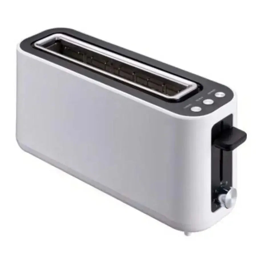JMT-400010 Slim Black 2-Slice Toaster with Long Slot - 900W Space-Saving Design