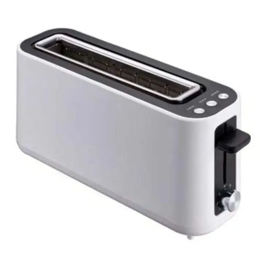JMT-400010 Slim Black 2-Slice Toaster with Long Slot - 900W Space-Saving Design