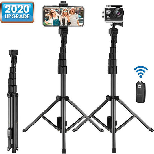 JMT-400074 Adjustable Tripod Selfie Stick for iPhone - Aluminum Alloy, 5 Sections, 45cm Shrink Height