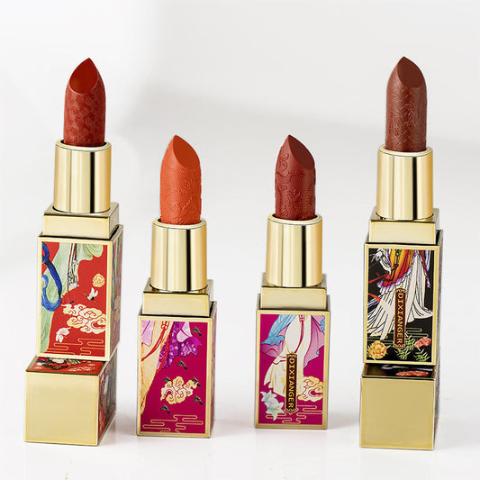 JMT-400330 Imperial Palace Carved Lipstick Set, 3.8g x 7 Pieces, Long-lasting Formula