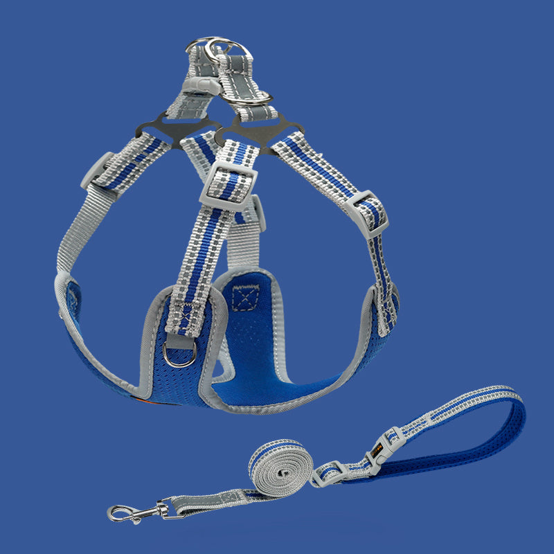 JMT-400394 Reflective Pet Vest Collar with Traction Rope for Small and Medium Dogs – Comfortable, Durable, and Breathable Design