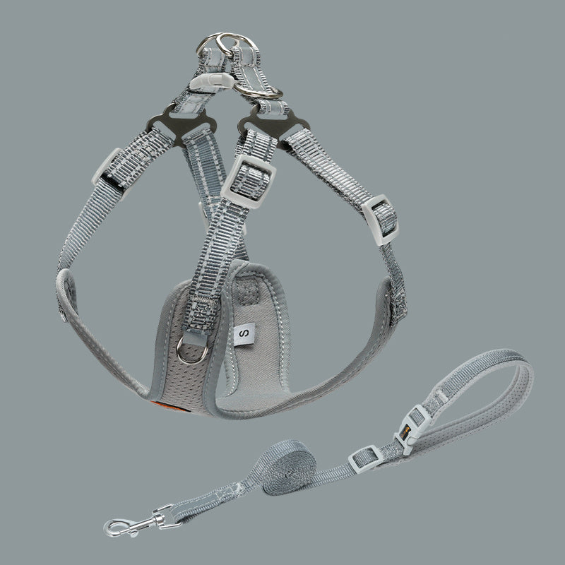 JMT-400394 Reflective Pet Vest Collar with Traction Rope for Small and Medium Dogs – Comfortable, Durable, and Breathable Design