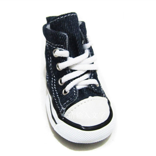 JMT-400842 Breathable and Comfortable Pet Cowboy Canvas Dog Shoes - Antiskid and Wear-Resistant Slippers