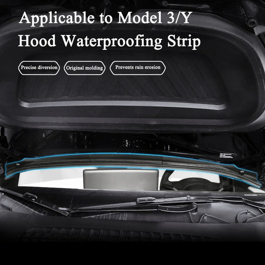 JMT-400842 Front Hood Rubber Waterproofing Retaining Strip Seal for Tesla Model Y/3 (2019-2022)