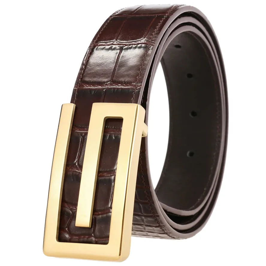 JMT-400970 Casual Stainless Steel Letter Belt for Everyday Fashion