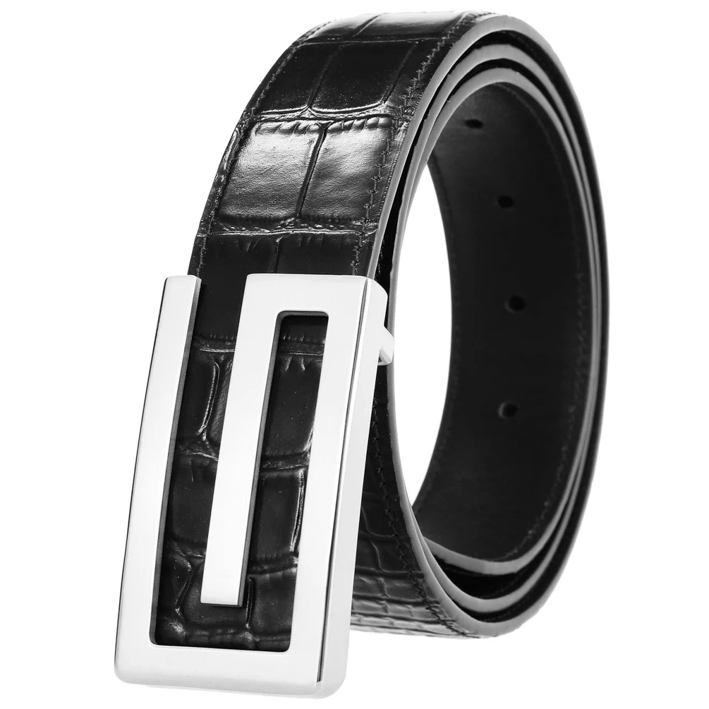 JMT-400970 Casual Stainless Steel Letter Belt for Everyday Fashion