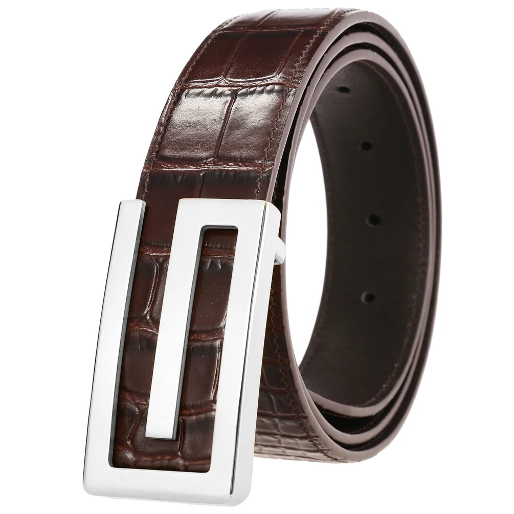 JMT-400970 Casual Stainless Steel Letter Belt for Everyday Fashion