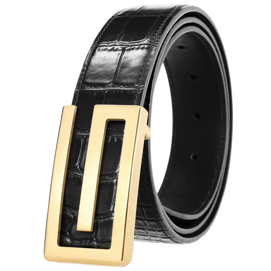 JMT-400970 Casual Stainless Steel Letter Belt for Everyday Fashion