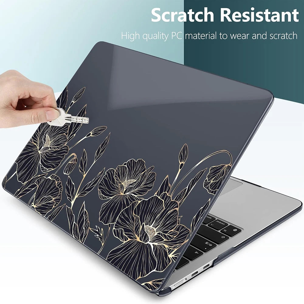 JMT-401034 Crystal Clear Transparent UV Printed Case for 15-Inch MacBook Air 2024 with M2 Chip