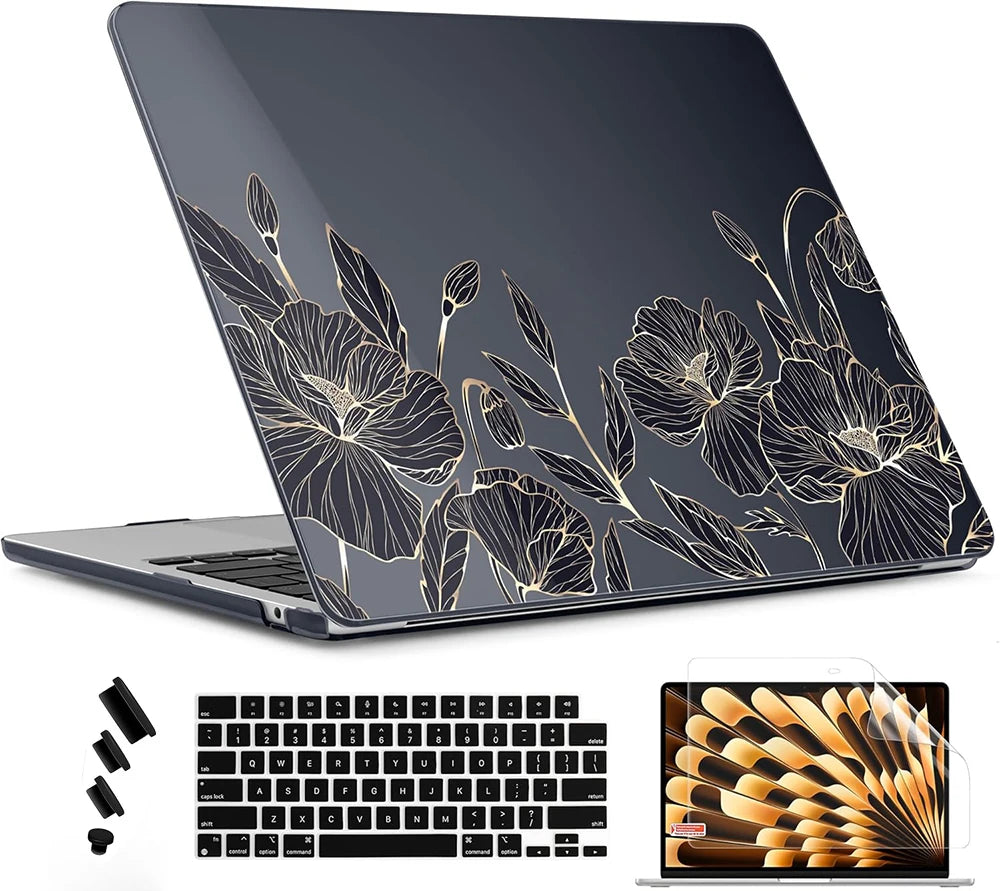 JMT-401034 Crystal Clear Transparent UV Printed Case for 15-Inch MacBook Air 2024 with M2 Chip