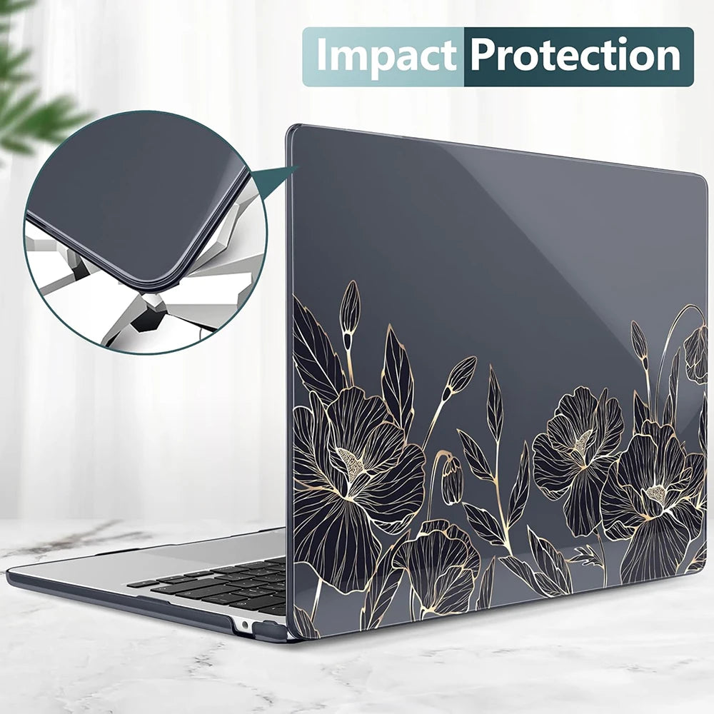 JMT-401034 Crystal Clear Transparent UV Printed Case for 15-Inch MacBook Air 2024 with M2 Chip