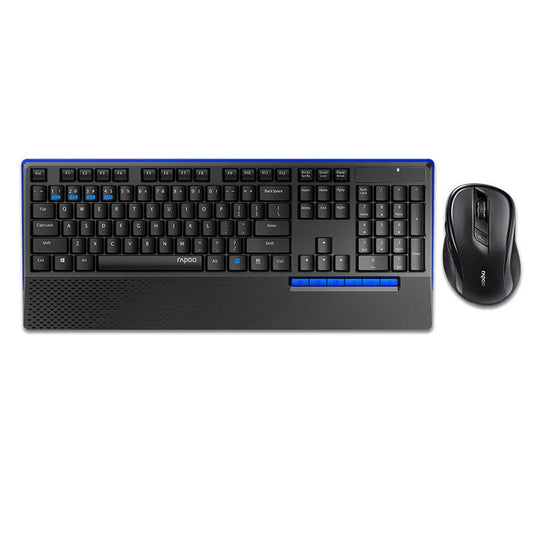 JMT-401034 Multi-mode Wireless Keyboard and Mouse Set for Home Office Use - Black