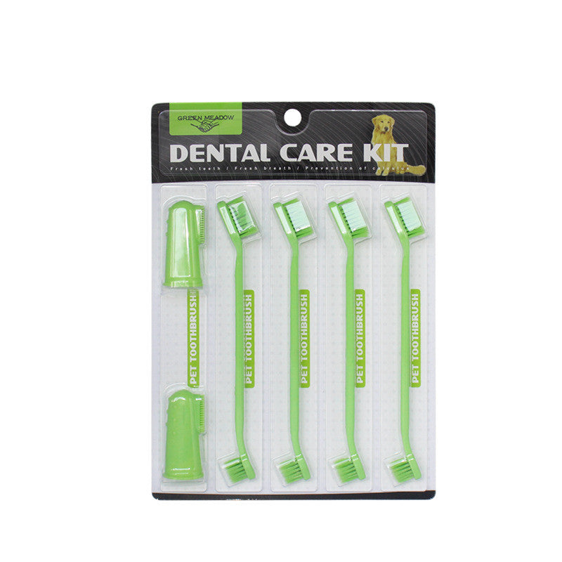 JMT-401290 Two-Headed Cat and Dog Toothbrush for Effective Oral Care