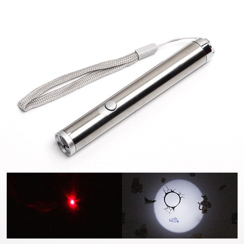 JMT-401354 Stainless Steel Laser Light and Cat Toy Stick