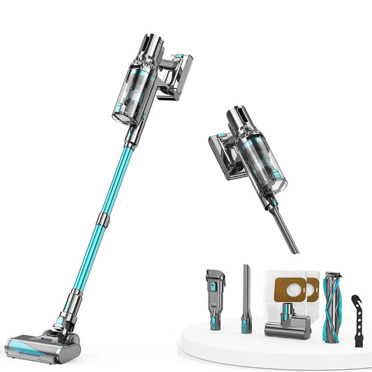 JMT-401674 High Efficiency Stick Vacuum Cleaner with Dust Collection Station for Home and Car Use, 450W/34000Pa