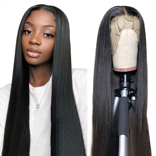 JMT-401738 Long Straight Wig with Split Scalp – High Temperature Silk, 70cm, Dyeable and Ironable