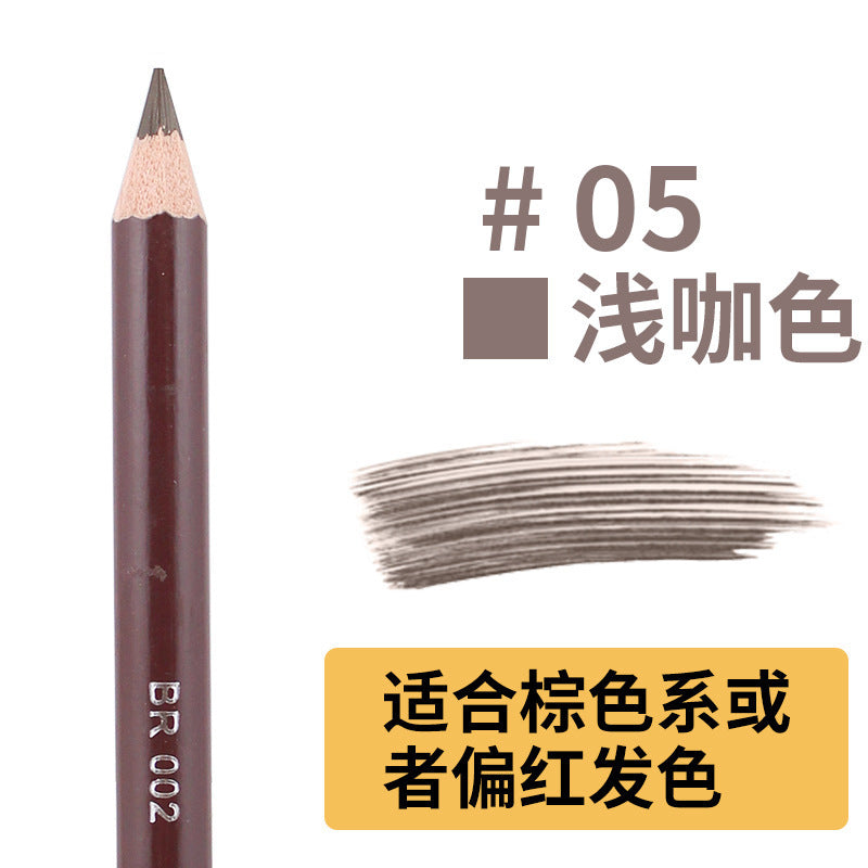 JMT-401802 Leopard Print Waterproof Eyebrow Pencil - Available in Black, Brown, Gray, and Light Brown