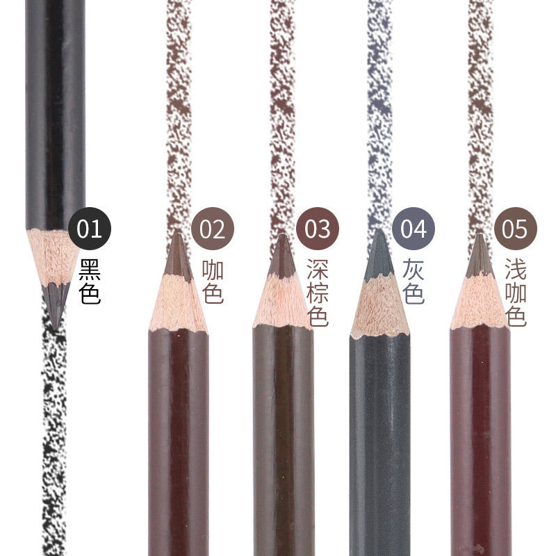 JMT-401802 Leopard Print Waterproof Eyebrow Pencil - Available in Black, Brown, Gray, and Light Brown