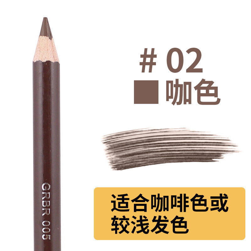 JMT-401802 Leopard Print Waterproof Eyebrow Pencil - Available in Black, Brown, Gray, and Light Brown