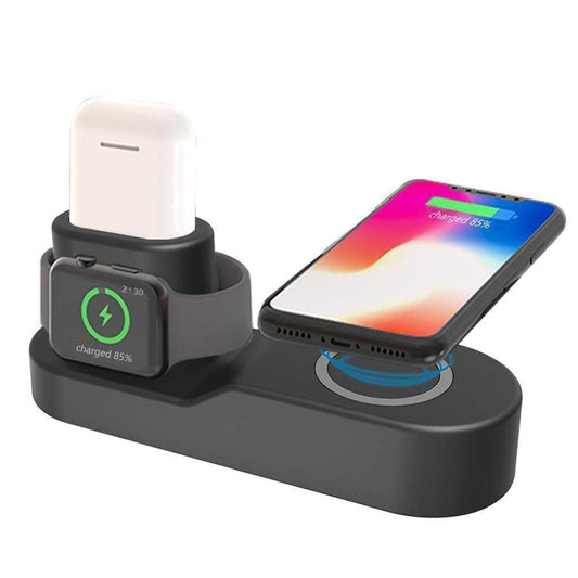 JMT-402058 3-in-1 Wireless Charger for Smartphones, Smartwatches, and Earbuds - Detachable and Rotatable Design