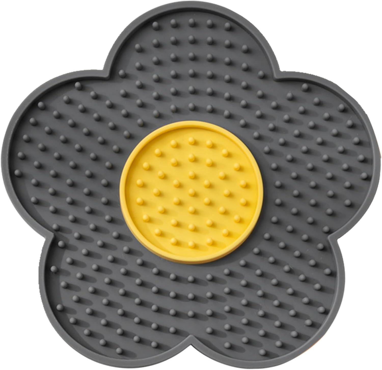 JMT-402186 Silicone Flower-Shaped Licking Mat with Suction Cups for Dogs and Cats, Slow Feeder for Treats