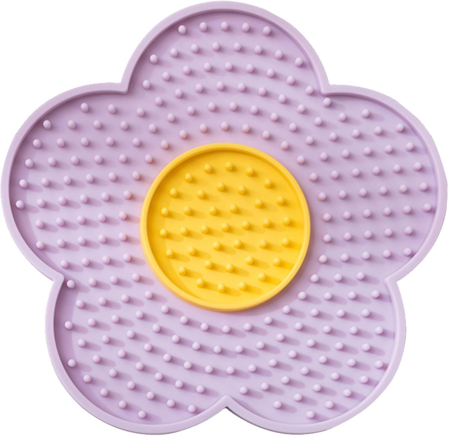 JMT-402186 Silicone Flower-Shaped Licking Mat with Suction Cups for Dogs and Cats, Slow Feeder for Treats