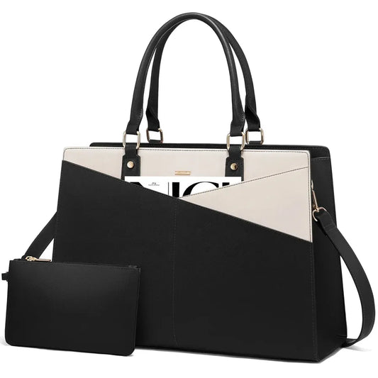 JMT-402186 Stylish Waterproof Laptop Tote Bag and Briefcase Set for Women - Perfect for Work, School, and Business Use