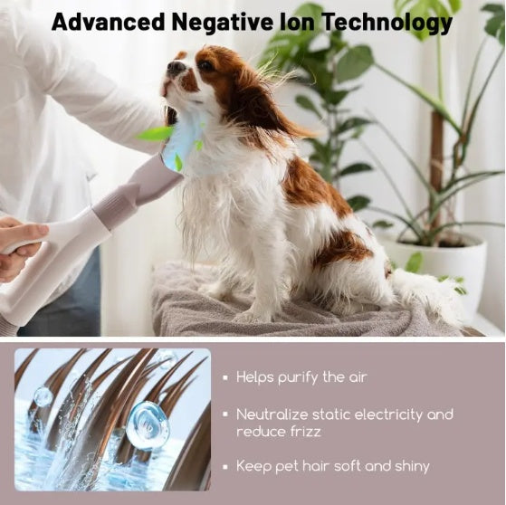JMT-402442 Adjustable Dog and Cat Hair Blower with Negative Ion Technology and Smart LED Display