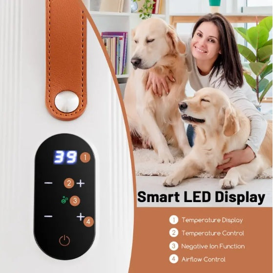 JMT-402442 Adjustable Dog and Cat Hair Blower with Negative Ion Technology and Smart LED Display