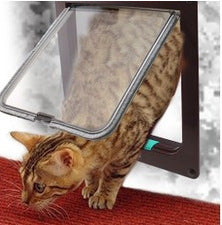 JMT-402506 4-Way Lockable Cat and Small Dog Flap Door with Anti-Draught Brush-Lined Edge
