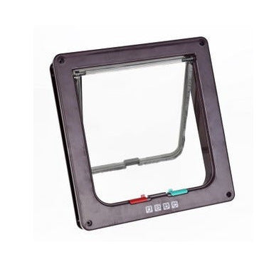 JMT-402506 4-Way Lockable Cat and Small Dog Flap Door with Anti-Draught Brush-Lined Edge