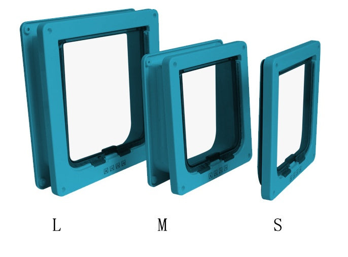 JMT-402506 4-Way Lockable Cat and Small Dog Flap Door with Anti-Draught Brush-Lined Edge