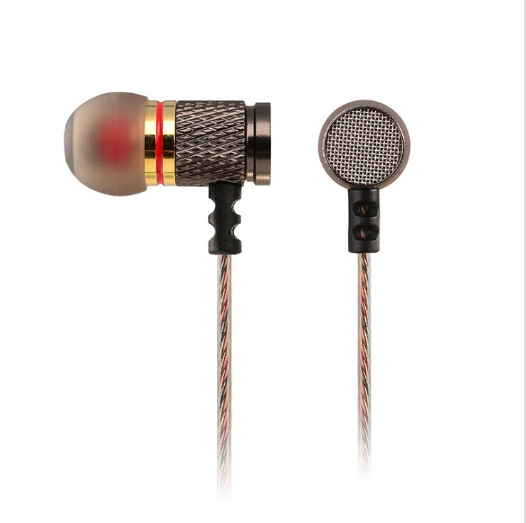 JMT-403018 Metal In-Ear Headphones with Subwoofer and Noise Cancellation for Mobile Music and MP3 Players