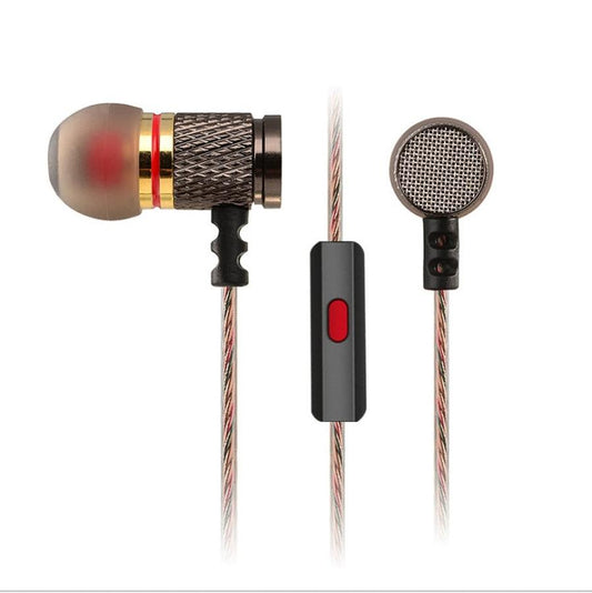 JMT-403018 Metal In-Ear Headphones with Subwoofer and Noise Cancellation for Mobile Music and MP3 Players