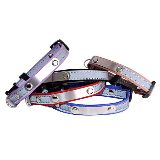 JMT-403018 Reflective Safety Pet Collar for Cats - Korean Velvet in Various Colors