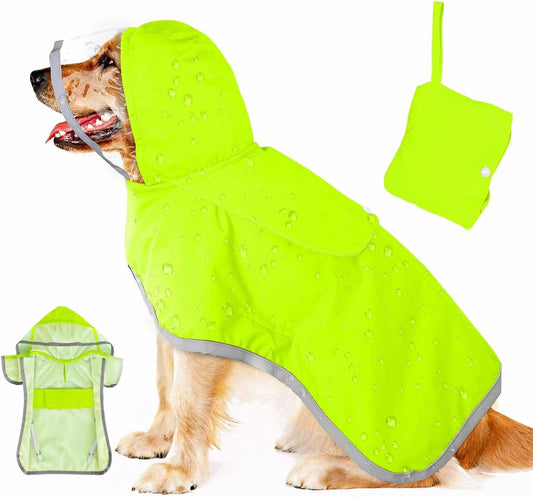 JMT-403146 Waterproof Breathable Dog Raincoat with Hood and Belly Protection for Small Dogs